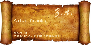 Zalai Aranka névjegykártya